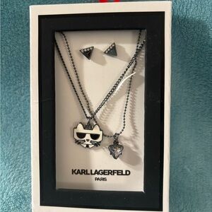 NWT-Karl Lagerfeld Necklace & Earring Set